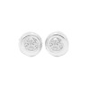 Pendientes Niña Donut Oro Blanco 18K | Pequejoyas