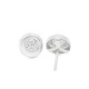 Pendientes Niña Donut Oro Blanco 18K | Pequejoyas