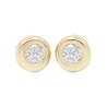 Pendientes Niña Donut 7 mm con Circonita Oro 18K | Pequejoyas