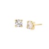 Pendientes Bebé Circonita 4 Garras Oro 18K | Pequejoyas