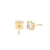Pendientes Bebé Circonita 4 Garras Oro 18K | Pequejoyas