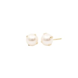 Pendientes Bebé Perla Cultivada Oro 18K | Pequejoyas