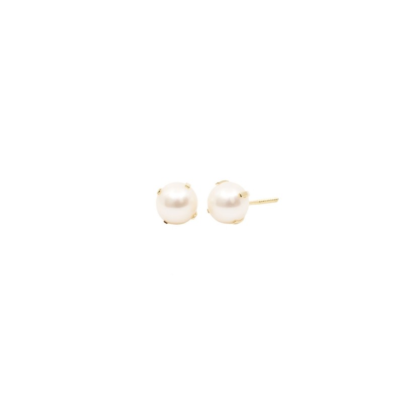Pendientes Bebé Perla 4–4,5 mm Oro 18K | Pequejoyas