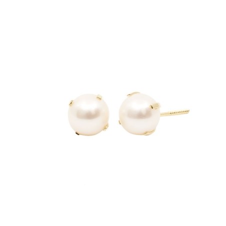 Pendientes Bebé Perla 4–4,5 mm Oro 18K | Pequejoyas