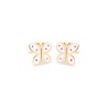 Pendientes bebé mariposas esmalte blanco