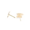 Pendientes Bebé Mariposa Esmalte Blanco Oro 18K | Pequejoyas