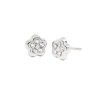 Pendientes Bebé Margarita Oro Blanco 18K | Pequejoyas