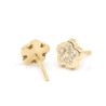 Pendientes Bebé Margarita con Circonitas Oro 18K | Pequejoyas