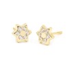 Pendientes Niña Estrella con Circonitas Oro 18K | Pequejoyas