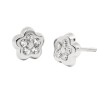 Pendientes Niña Margarita Oro Blanco 18K | Pequejoyas