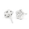 Pendientes Niña Margarita Oro Blanco 18K | Pequejoyas