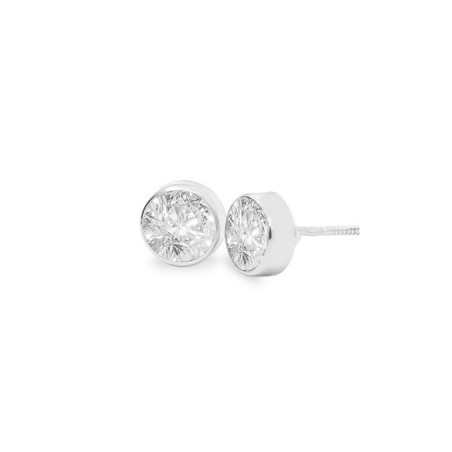 Pendientes Bebé Chatón Oro Blanco 18K | Pequejoyas