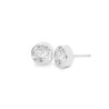 Pendientes Bebé Chatón Oro Blanco 18K | Pequejoyas