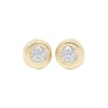 Pendientes Niña Donut con Circonita Oro 18K | Pequejoyas